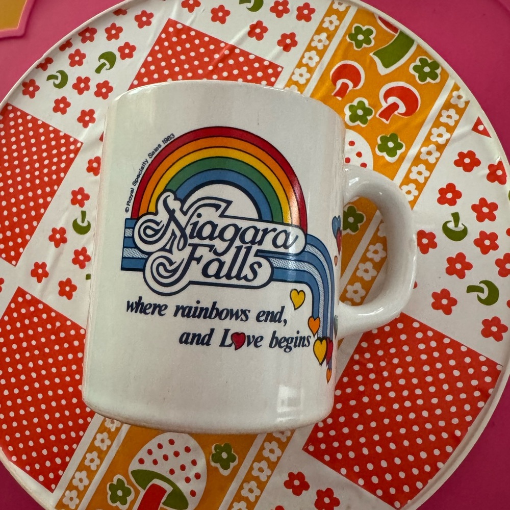 Vintage rainbow mug
